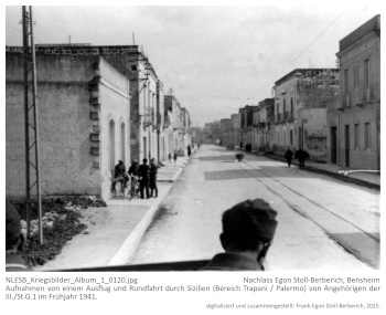 Aufnahmen von einem Ausflug und Rundfahrt durch Sizilien (Bereich Trapani / Palermo) von Angehörigen der III./St.G.1 im Frühjahr 1941. NLESB_Kriegsbilder_Album1_0120