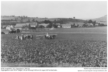 Bild aus Egon Stoll-Berberichs Fotoalbum, Flugzeugabsturz einer FW-44 