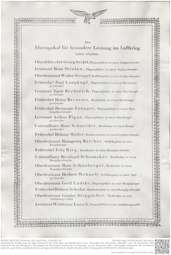 Namentliche Erwähnung von Egon Berberich (ab 1943 Egon Stoll-Berberich) in der 