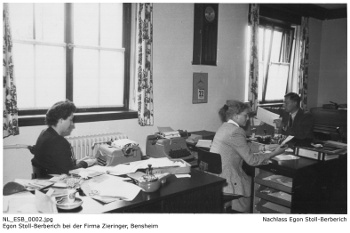 Egon Stoll-Berberich als Angestellter der Firma Zieringer in Bensheim. NL_ESB_0002