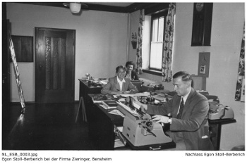 Egon Stoll-Berberich als Angestellter der Firma Zieringer in Bensheim. NL_ESB_0003