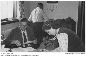 Egon Stoll-Berberich als Angestellter der Firma Zieringer in Bensheim. NL_ESB_0005